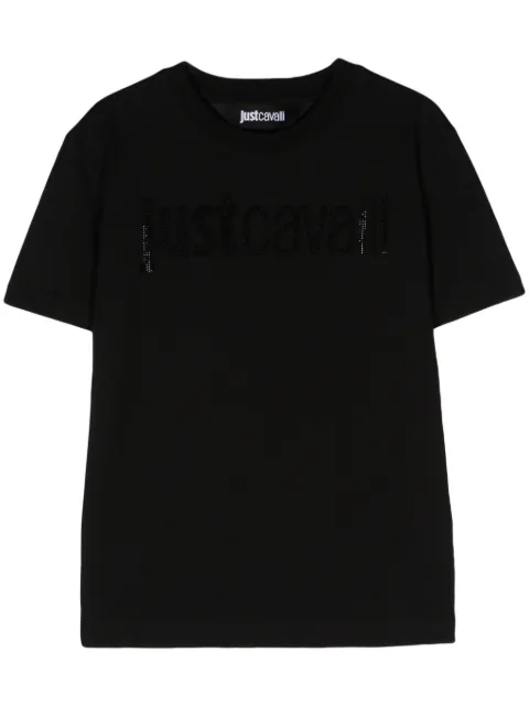 Just Cavalli rhinestone-embellished cotton T-shirt