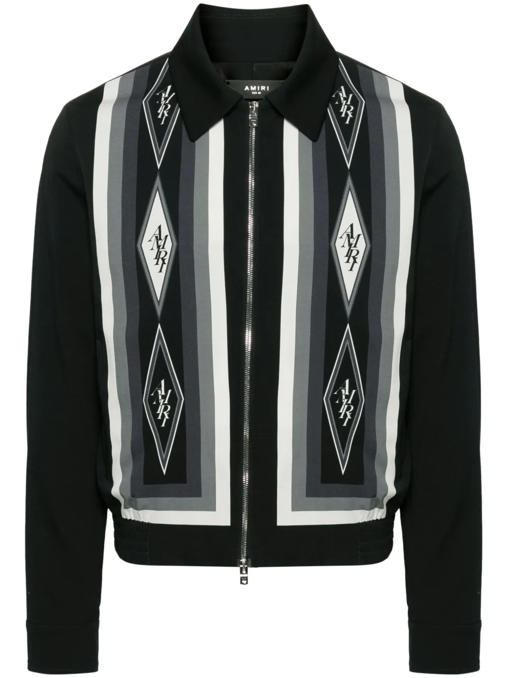 AMIRI logo-print bomber jacket - Schwarz