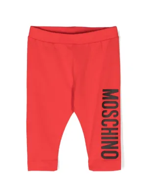 MOSCHINO BABY: leggings in cotton - Blue  Moschino Baby pants MRP02RLCA60  online at