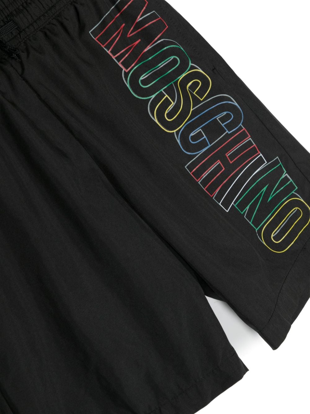 Shop Moschino Logo-print Swim Shorts In Black