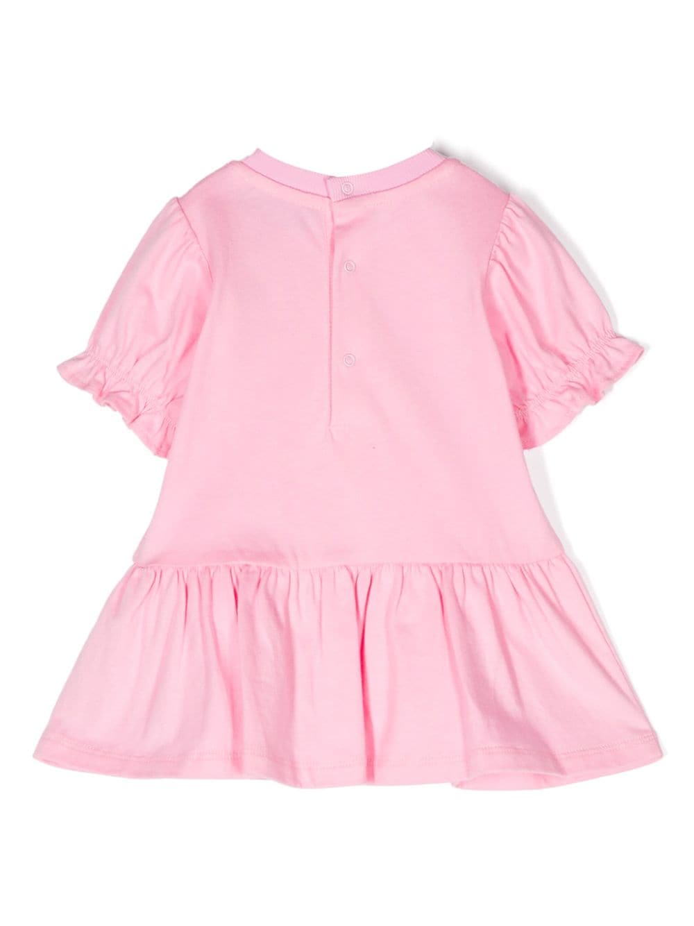 Shop Moschino Teddy Bear-print Short-sleeved Dress In Pink