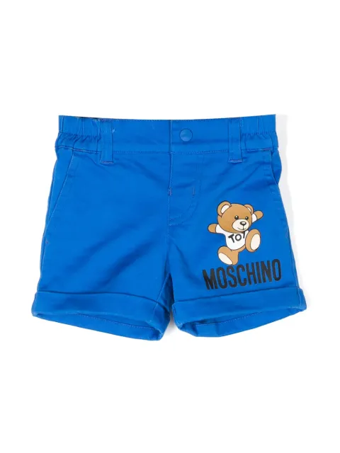 Moschino Kids Teddy Bear-print elasticated-waist shorts 