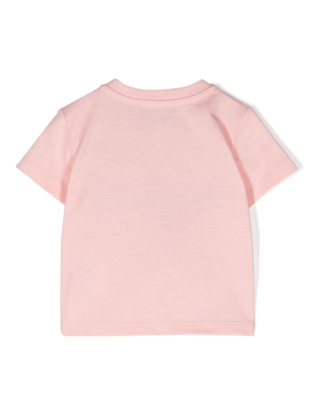 Shop Moschino Logo-print Cotton T-shirt In Pink
