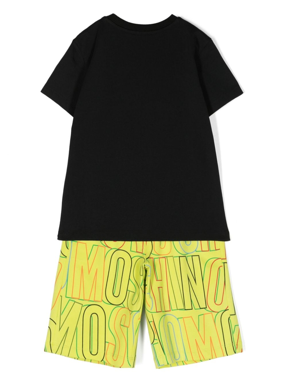 Shop Moschino Logo-print Shorts Set In Black