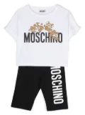 Moschino Kids logo-print trousers set - White