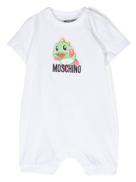 Moschino Kids cartoon-patch cotton babygrow set