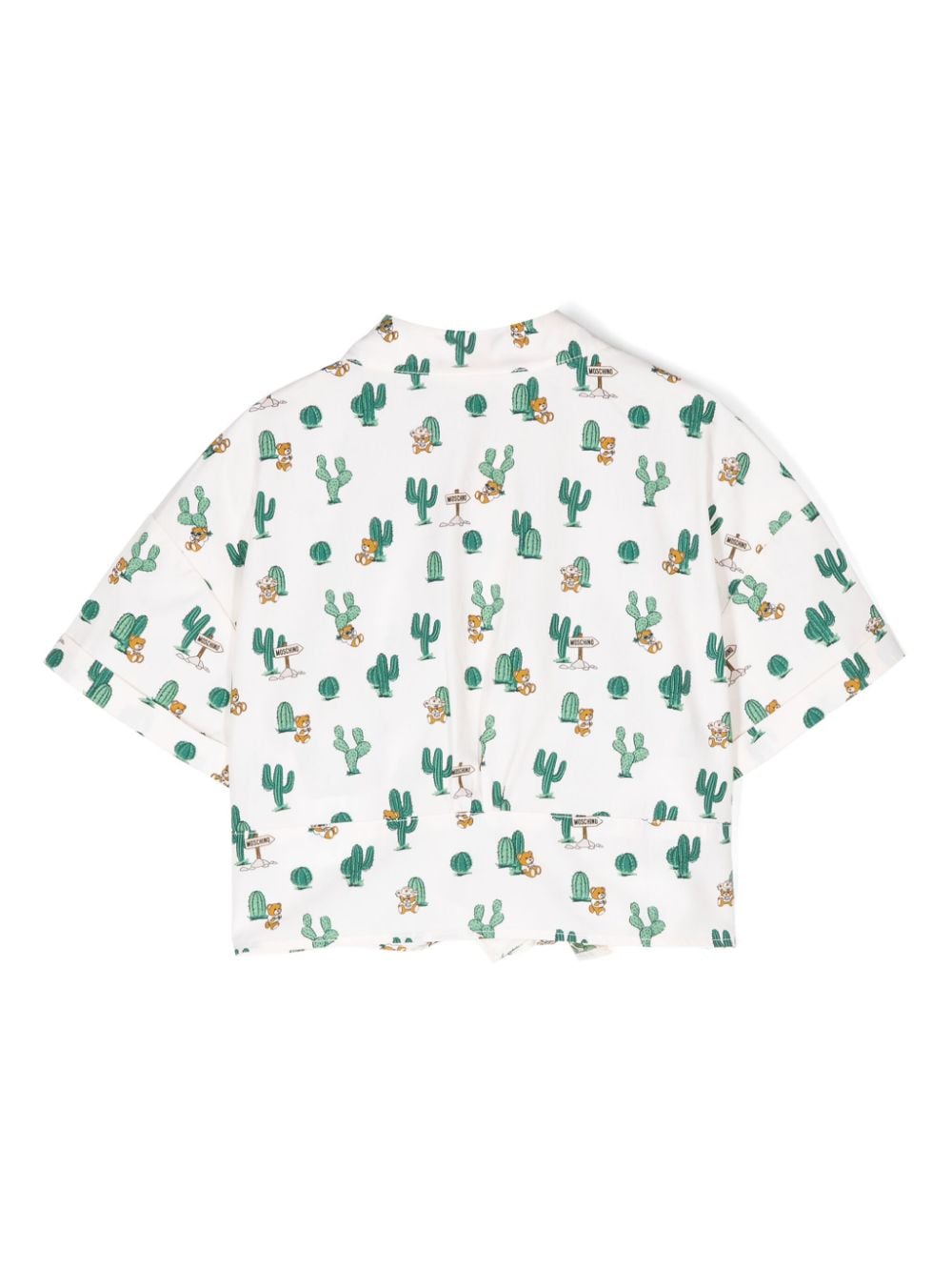Moschino Kids Shirt met cactusprint Beige
