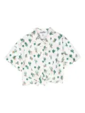 Moschino Kids cactus-print cotton shirt - Neutrals
