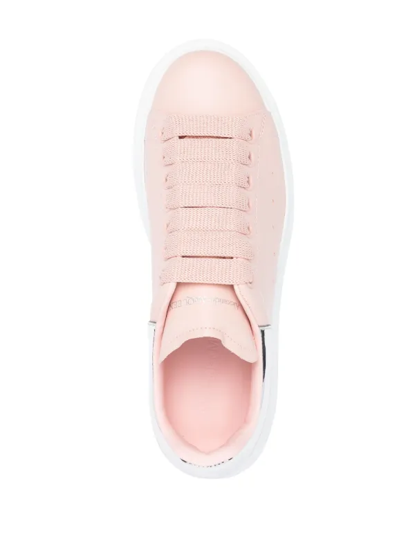 【送料&関税込】Alexander McQueen Pink Leather Sneakers With McQueen Oversized Leather Zip Sneakers | Saks Fifth Avenue