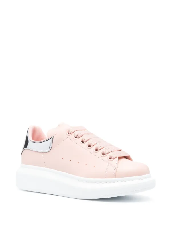 Alexander McQueen Oversized Leather Sneakers | Pink | FARFETCH