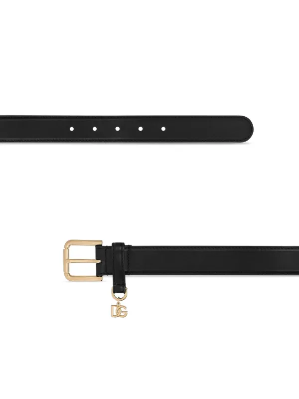Dolce & Gabbana DG-charm Leather Belt | Black | FARFETCH UZ display picture 1