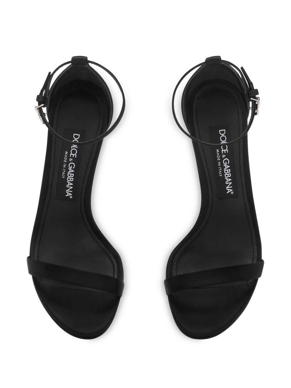 Shop Dolce & Gabbana Keira 105mm Leather Sandals In Schwarz