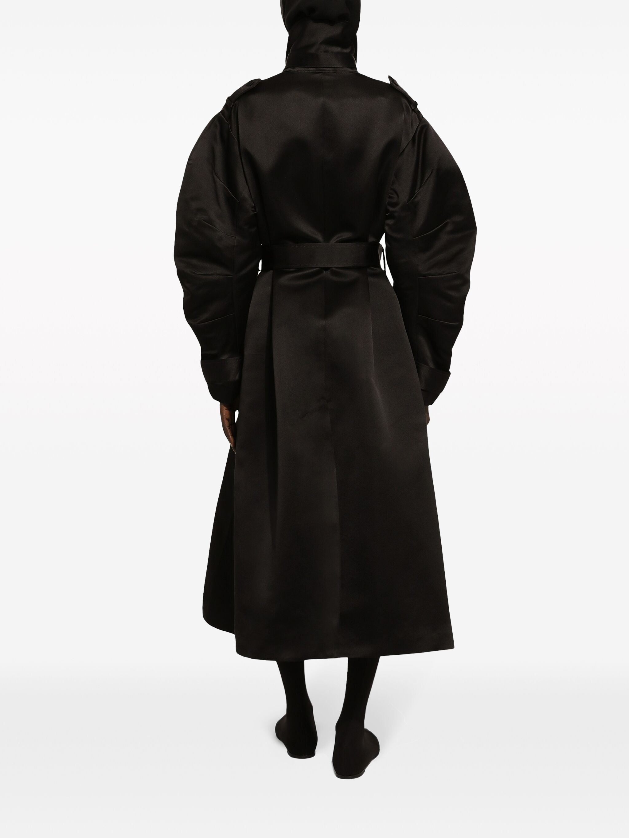 duchesse trench coat with gathered sleeves — Image 3
