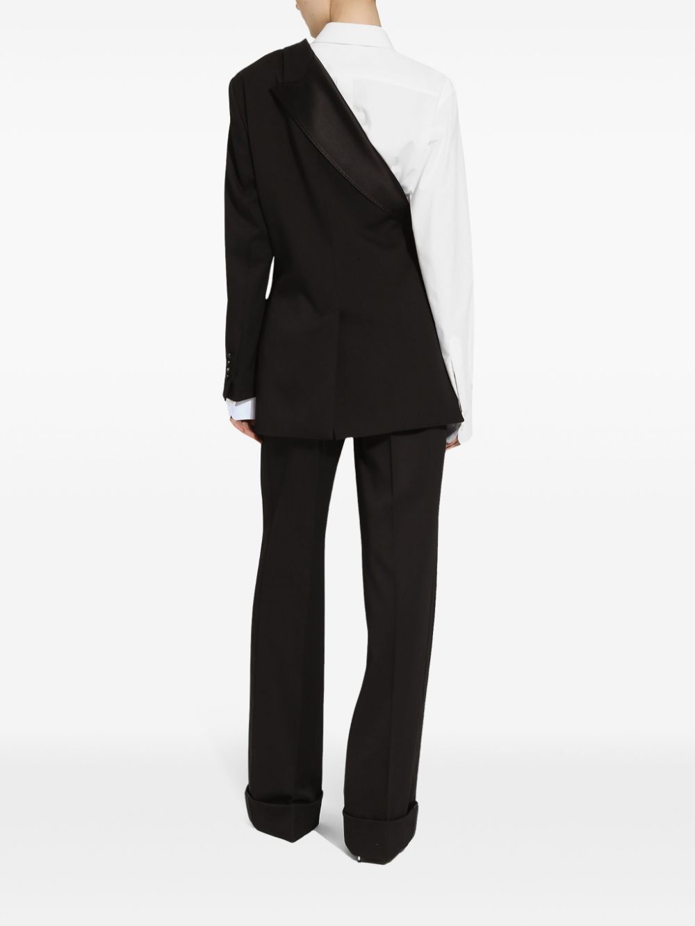 Shop Dolce & Gabbana One-shoulder Asymmetric Blazer In Black