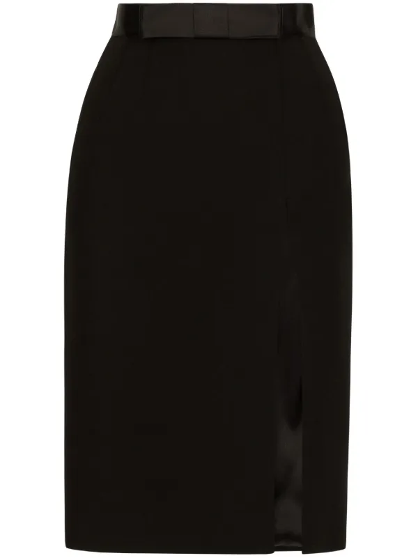 スカート Dolce & Gabbana Black Virgin Wool Skirt Virgin wool pencil skirt in Black for Women | Dolce&Gabbana®