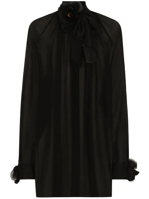 Dolce & Gabbana blusa con aplique floral