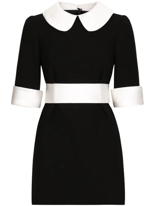 Robe courte à col claudine - Dolce & Gabbana - Modalova