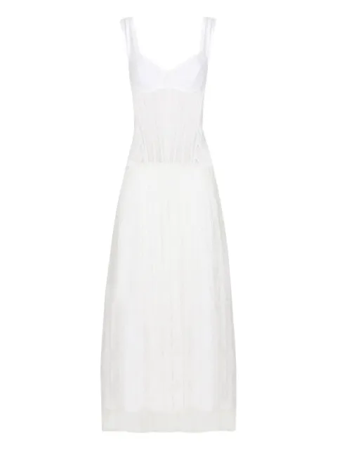 Dolce & Gabbana corset-detailing tulle midi dress