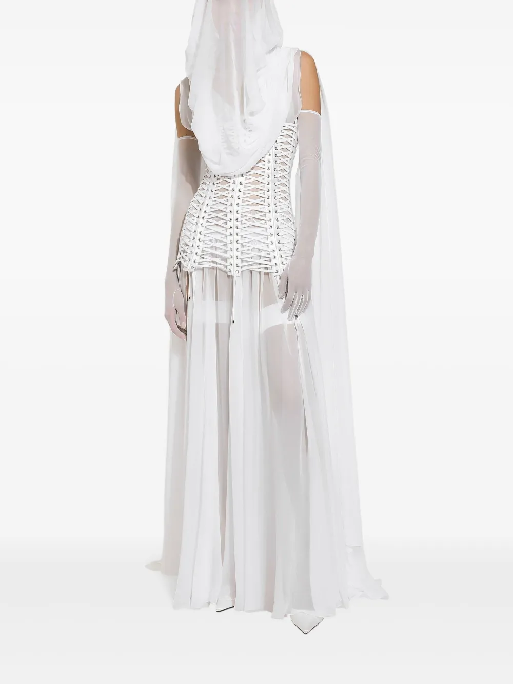 Dolce & Gabbana Tullen handschoenen Wit