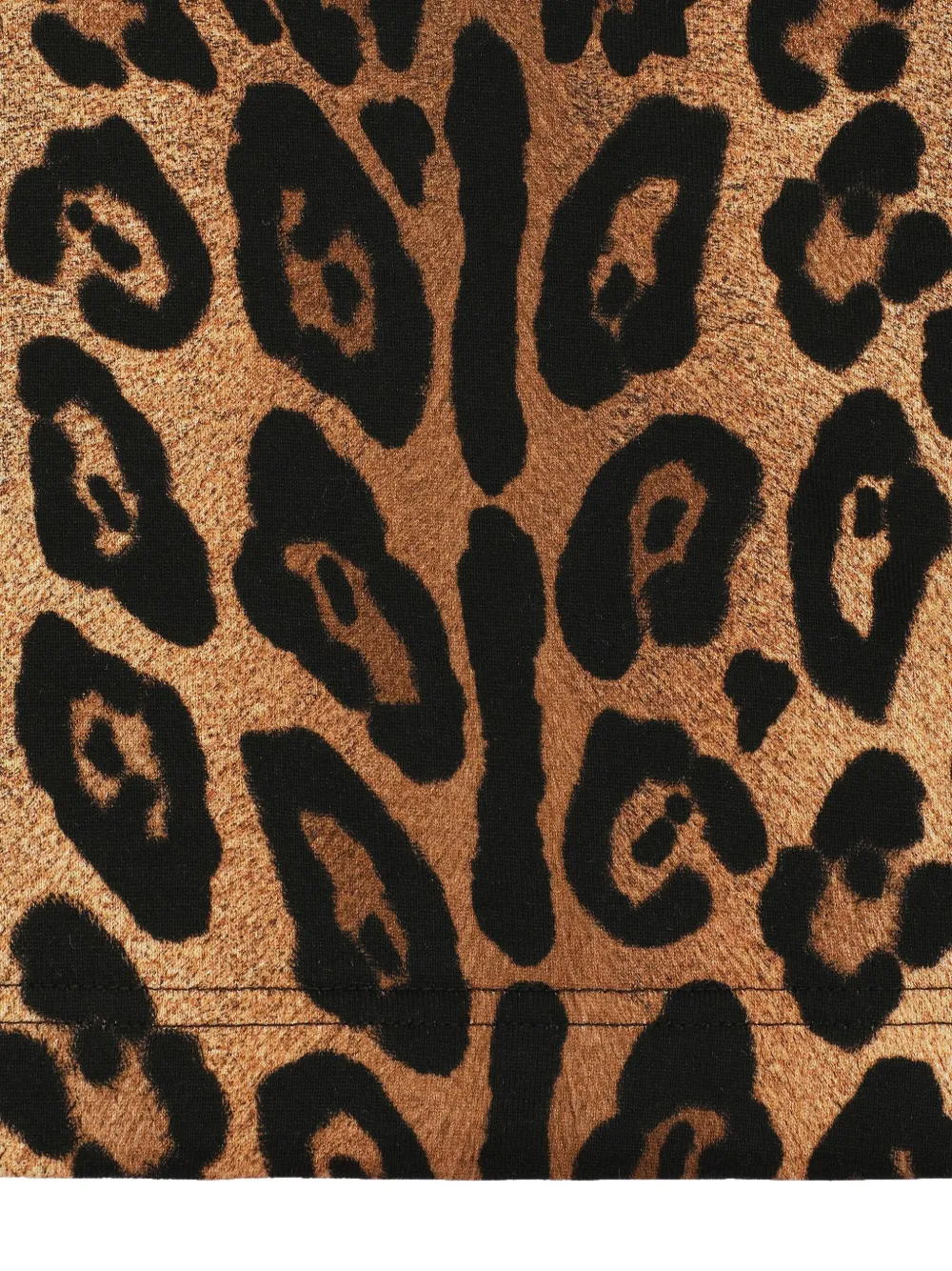 Dolce & Gabbana Cotton Leopard Print T-shirt In Brown