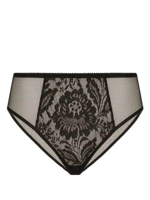 Dolce & Gabbana floral-lace virgin wool briefs