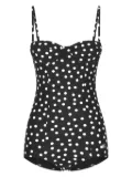Dolce & Gabbana polka-dot balconette swimsuit - Black