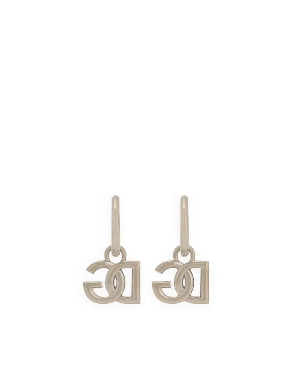 D&G ロゴ フープピアス Dolce & Gabbana DGロゴ フープピアス | シルバートーン