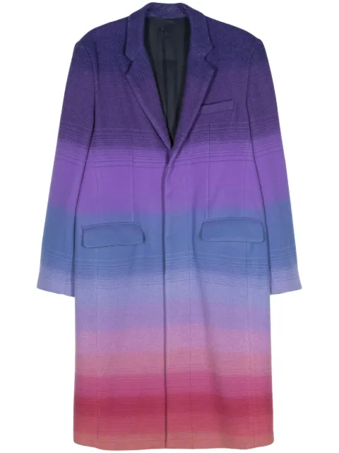 Facetasm single-breasted gradient-effect coat