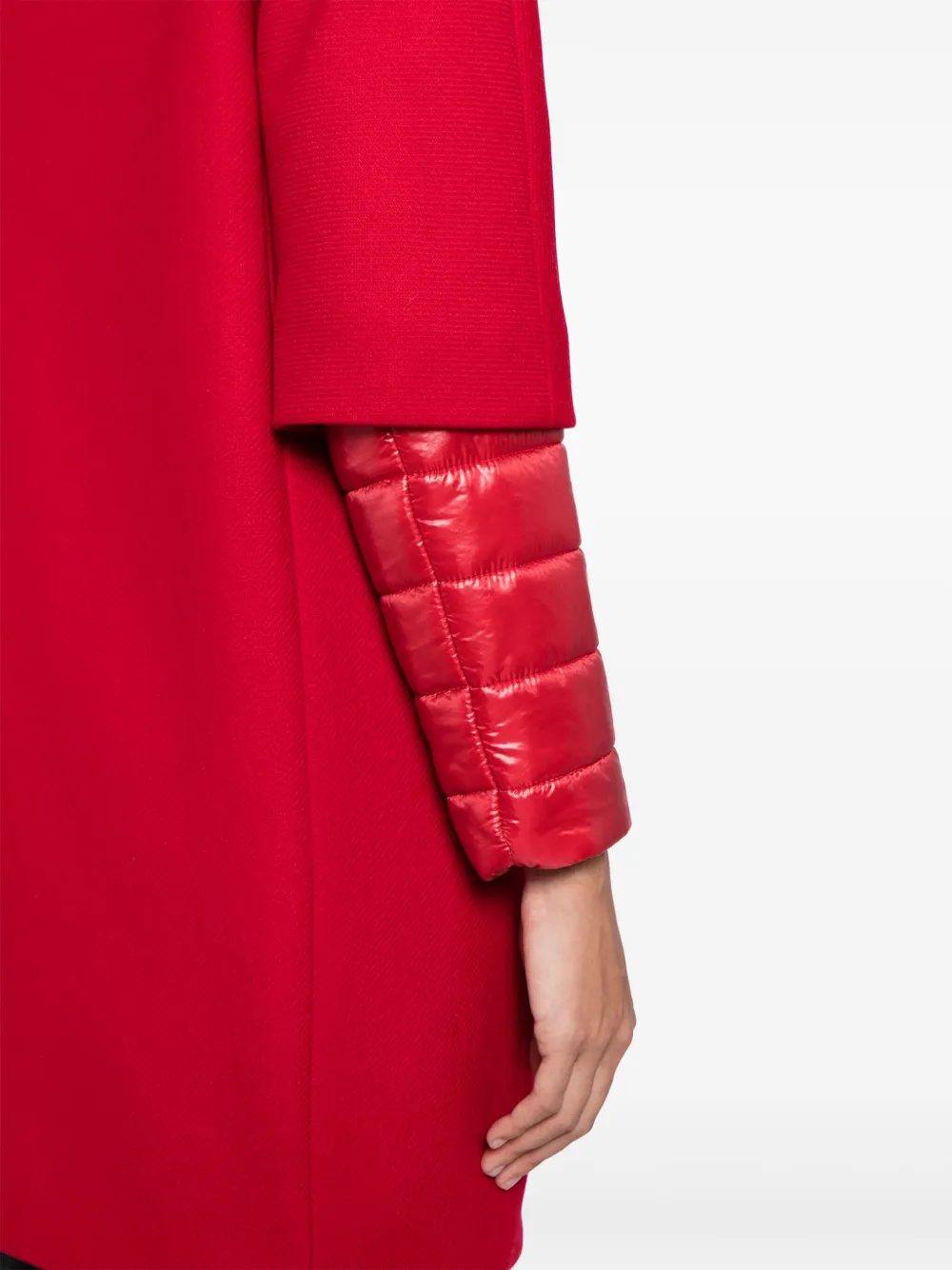 Herno Detachable-panel Coat In Red