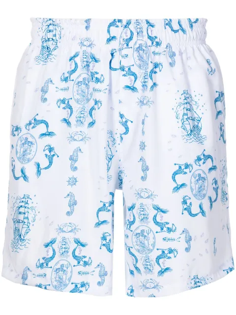 Amir Slama shorts de playa con estampado gráfico