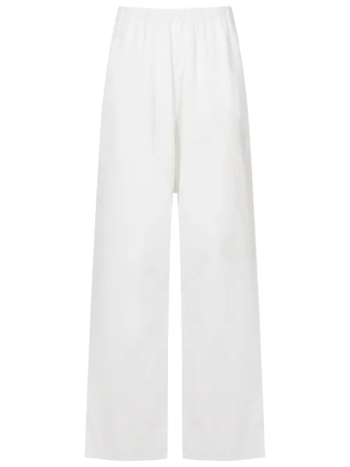 Pantalon droit à taille élastiquée - Amir Slama - Modalova
