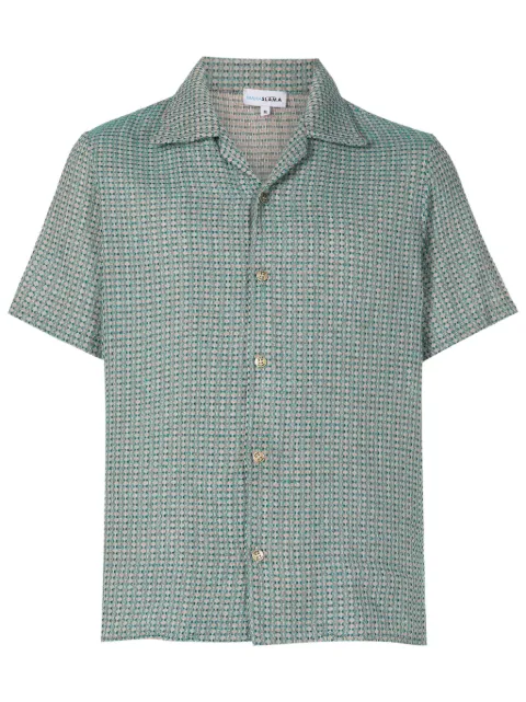 Amir Slama logo-engraved jacquard shirt