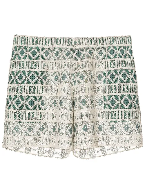 Short en coton à broderies - Amir Slama - Modalova