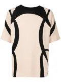 Amir Slama panelled cotton T-shirt - Brown