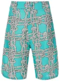 Amir Slama rope-print shorts - Blue