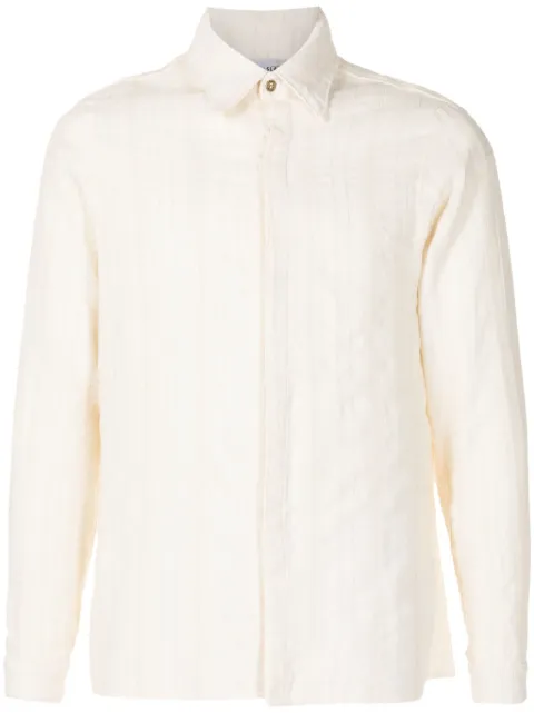 Amir Slama camisa con motivo de rayas en jacquard