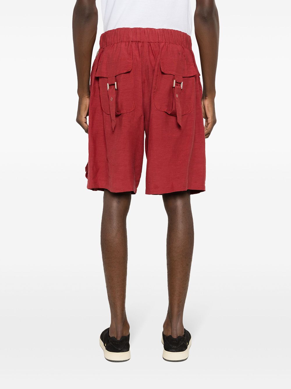 Shop Amir Slama X Mahaslama Cargo Bermuda Shorts In Red