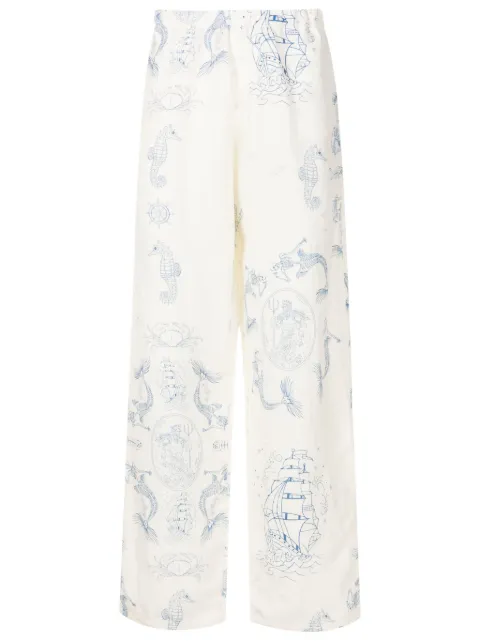 Amir Slama x Mahaslama graphic-print straight-leg trousers