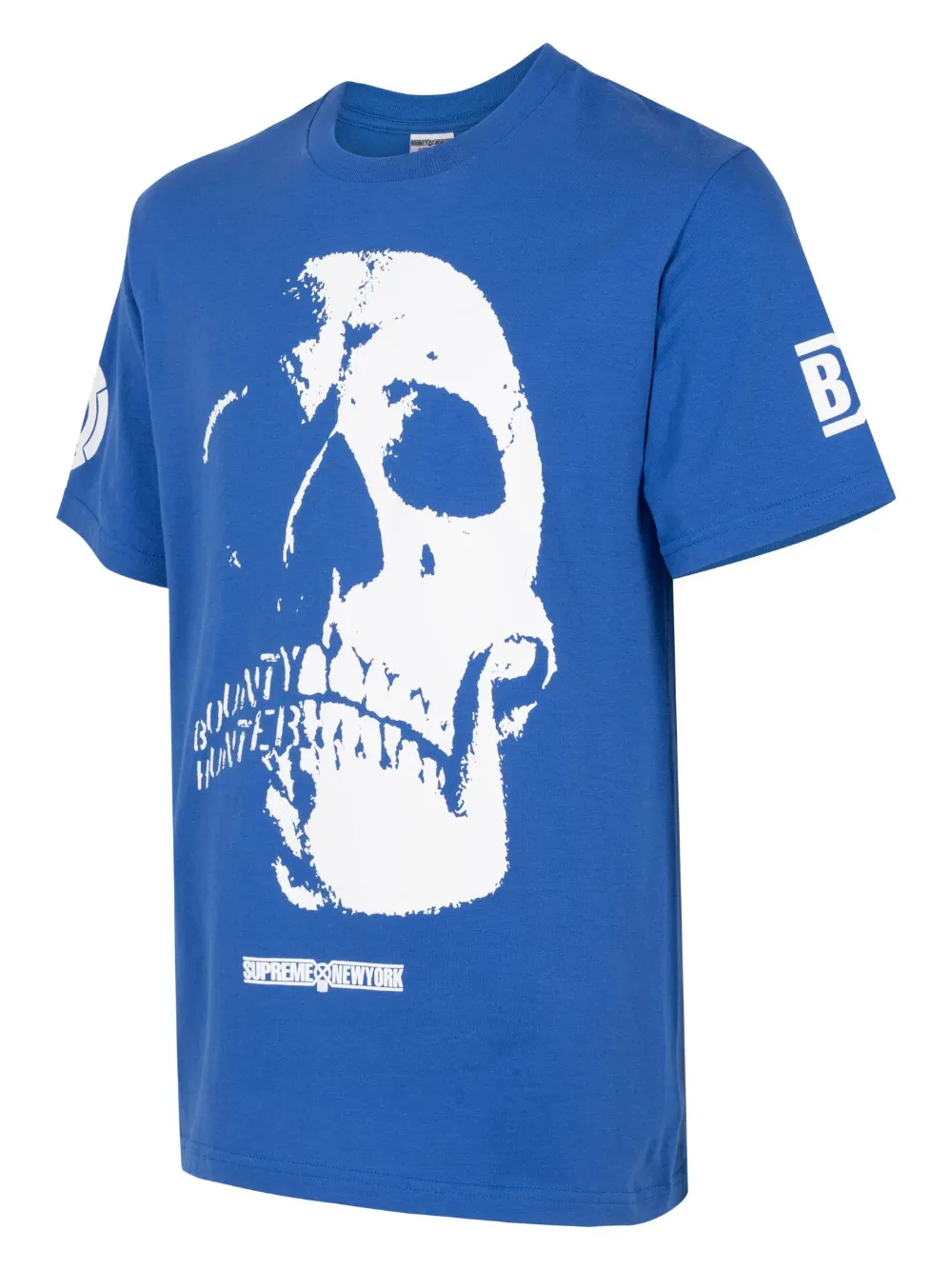 Supreme x Bounty Hunter T-shirt met doodskop Blauw