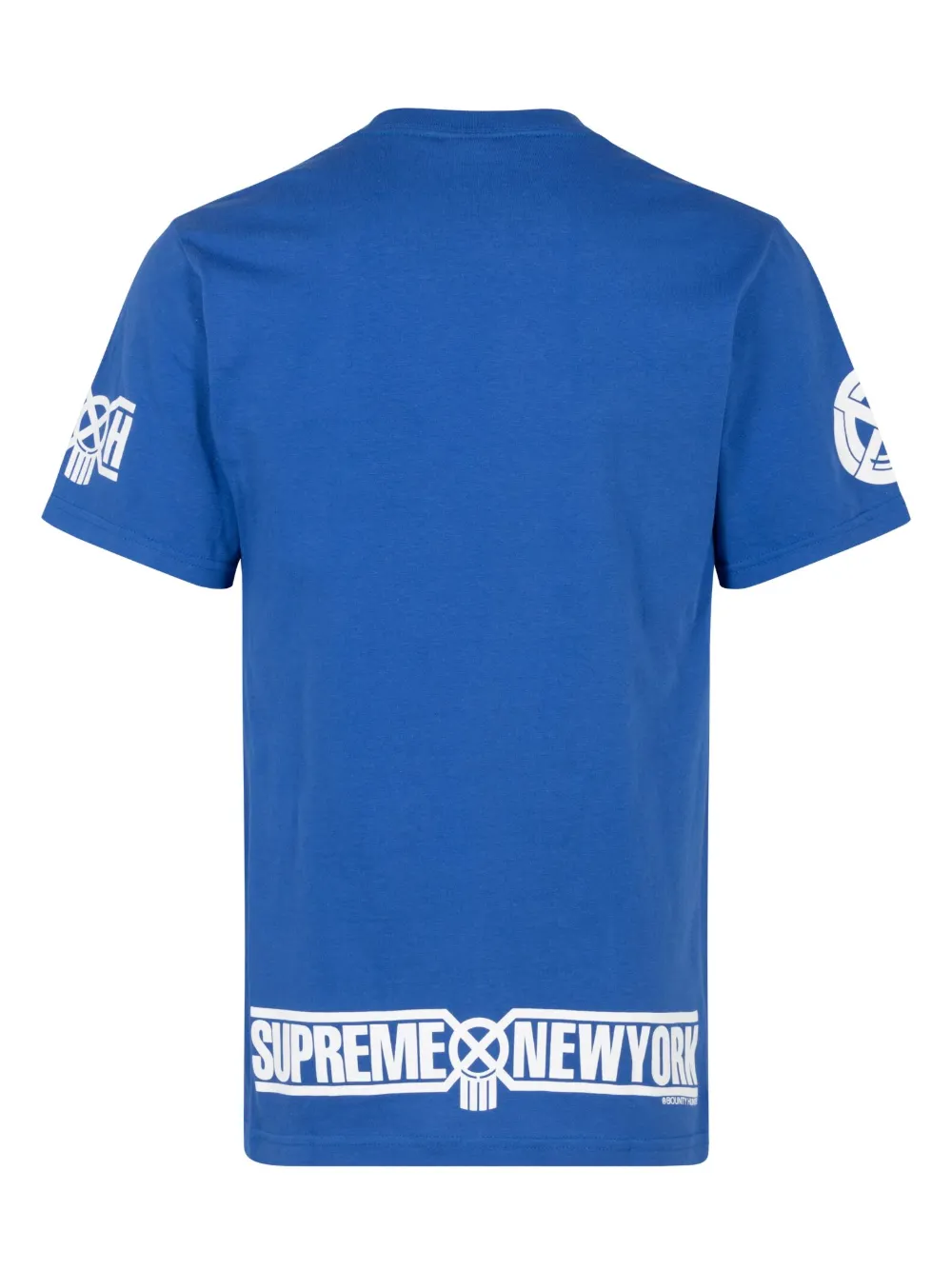 Supreme x Bounty Hunter T-shirt met doodskop Blauw