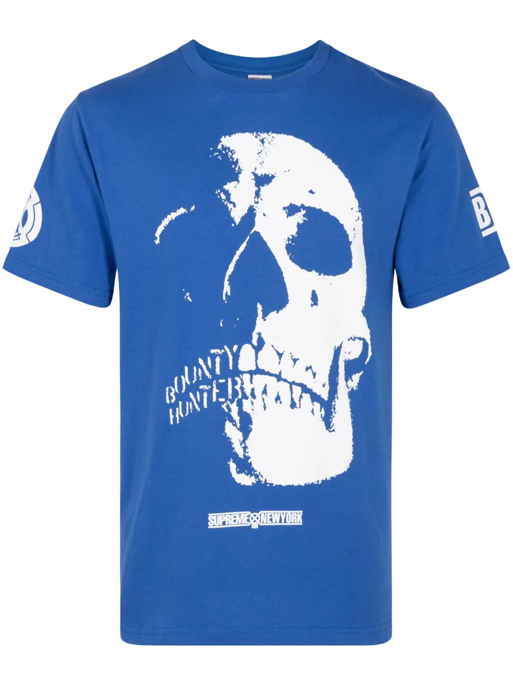 Supreme x Bounty Hunter T-shirt met doodskop Blauw