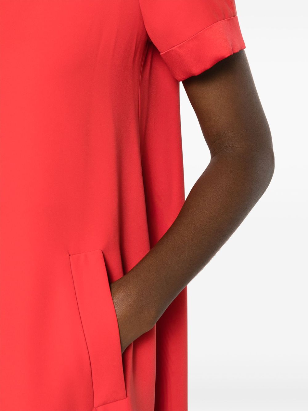 Shop Emporio Armani Gusset-detail Mini Dress In Red