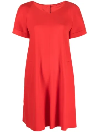 Emporio Armani gusset detail Mini Dress Red FARFETCH AE