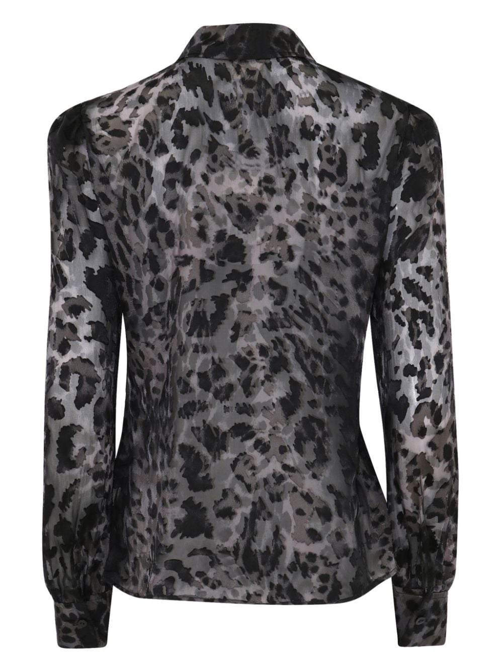 Shop L Agence Jenica Leopard-print Blouse In Black