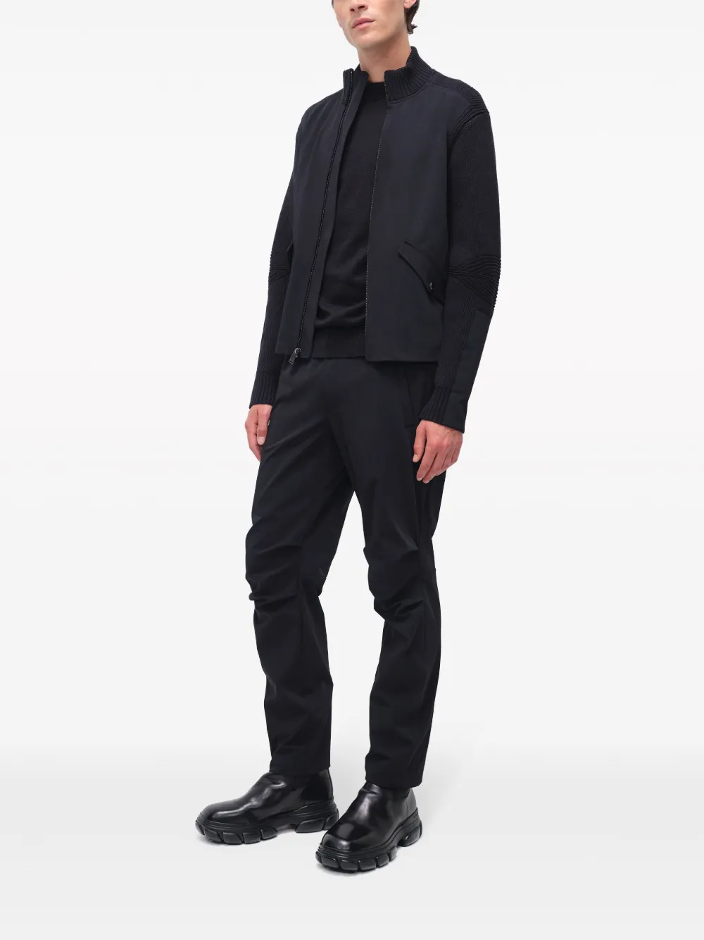 Shop Simkhai Caruso Tapered-leg Trousers In Schwarz