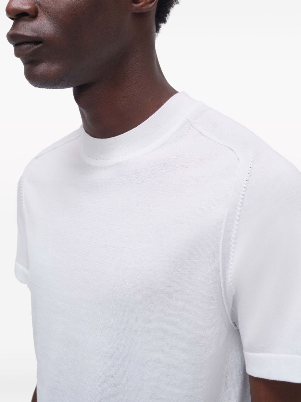 Shop Simkhai Kellyn Cotton T-shirt In White