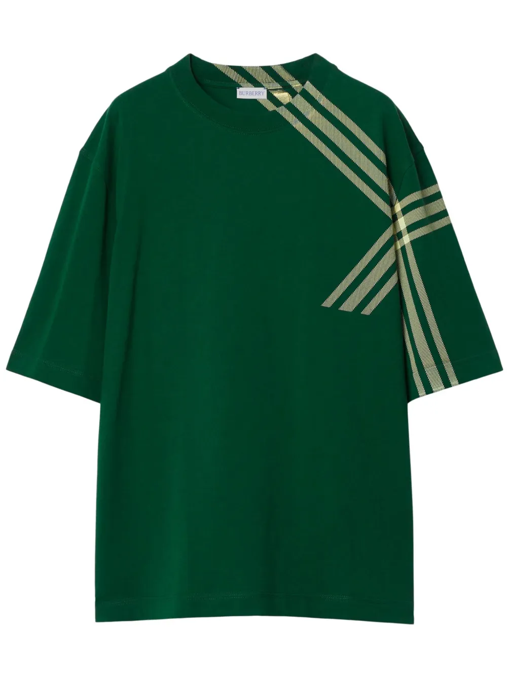 Burberry Geruit T-shirt Groen