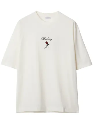 BURBERRY ホワイト Tシャツ XS BURBERRY Logo White Cotton T-Shirt (US, Alpha, Small
