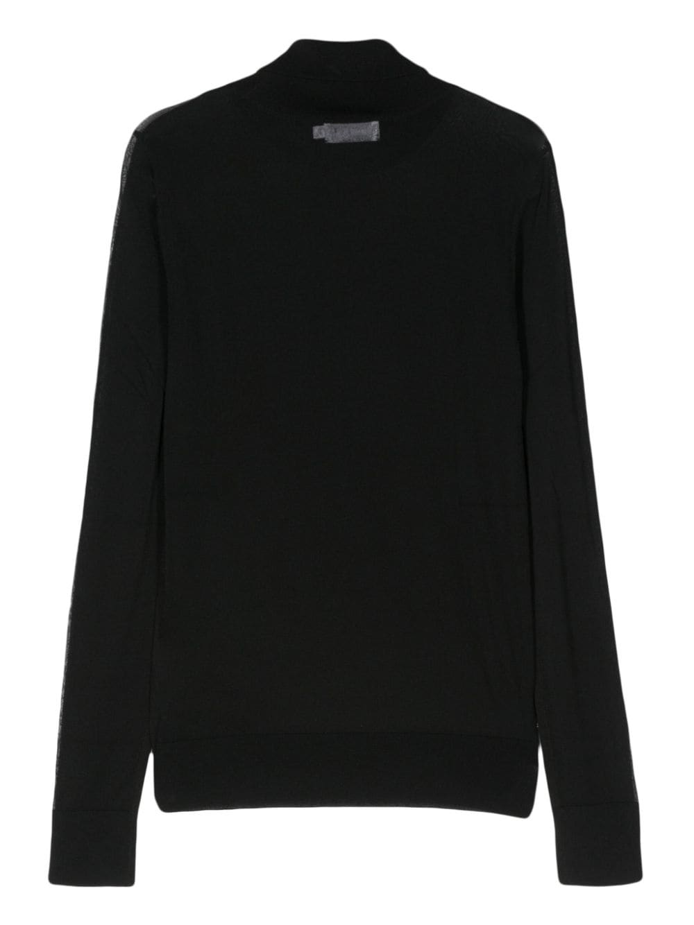 Shop Calvin Klein Sheer-panelling Roll-neck Jumper In Black