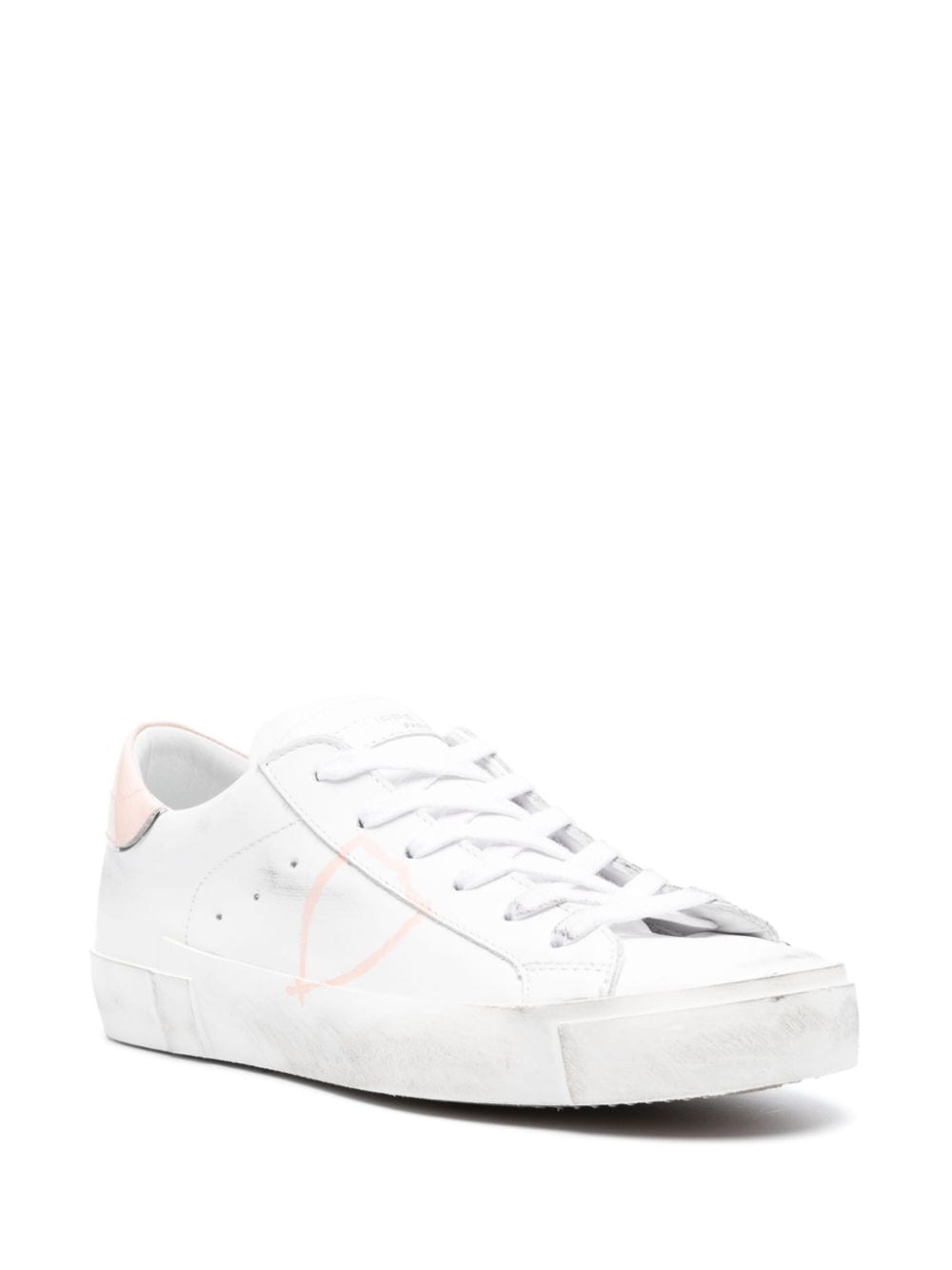 Shop Philippe Model Paris Prsx Leather Sneakers In White